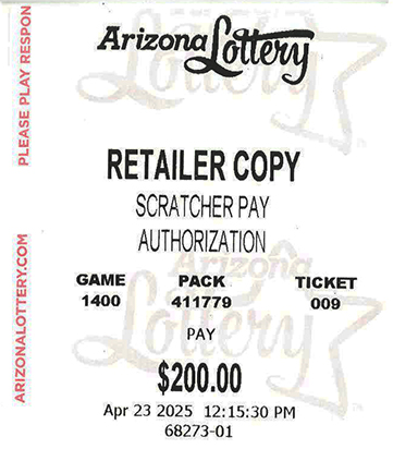 Another $200 Scratcher Winner in April 2025 - a $200 Win!!