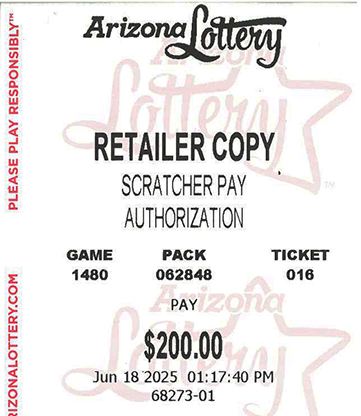 Another $200 Scratcher Winner in June 2025 - a $200 Win!!