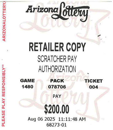 Another $200 Scratcher Winner in August 2025 - a $200 Win!!