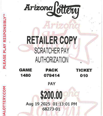 Another $200 Scratcher Winner in August 2025 - a $200 Win!!