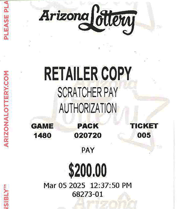 Another $200 Scratcher Winner in March 2025 - a $200 Win!!