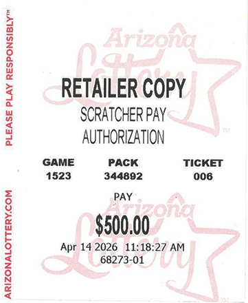 Another $500 Scratcher Winner in April 2026 - a $500 Win!!