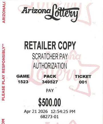 Another $500 Scratcher Winner in April 2026 - a $500 Win!!