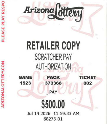 Another $500 Scratcher Winner in July 2026 - a $500 Win!!