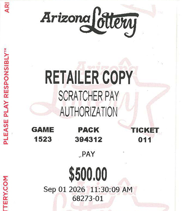 Another $500 Scratcher Winner in September 2026 - a $500 Win!!