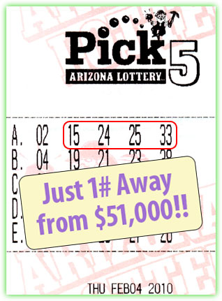 Pick 5 Winner!