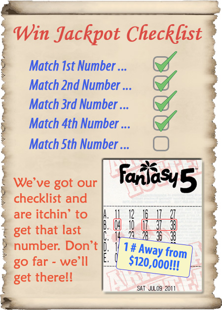 Fantasy 5 Winner!