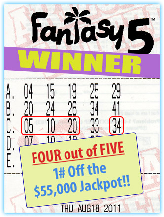 Fantasy 5 Winner!