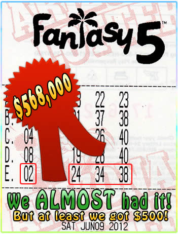 Fantasy 5 Winner!