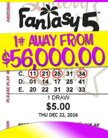 Another Fantasy 5 Winner in 2016