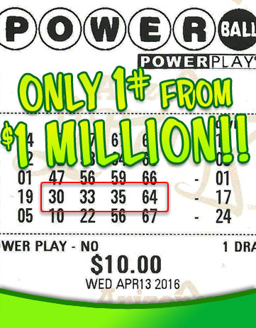 Our Powerball Close Winner in April 2016