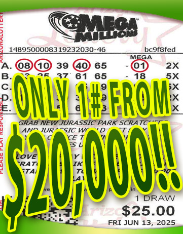 Another Mega Millions Winner in June, 2025. We missed winning $20,000 by only 1 number!