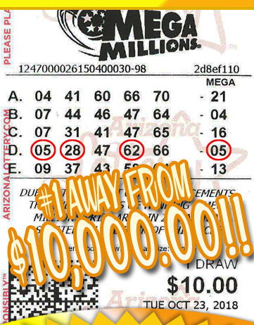 Another Mega Millions Winner in OCTOBER 2018