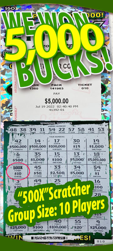 A Very BIG Scratcher Pool Winner in JULY 2022